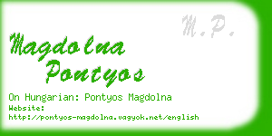 magdolna pontyos business card
